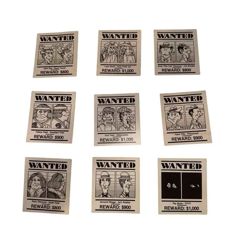 Vtg Parker Brothers Stop Thief Electronic Cops Robbers Board Game Wanted Cards